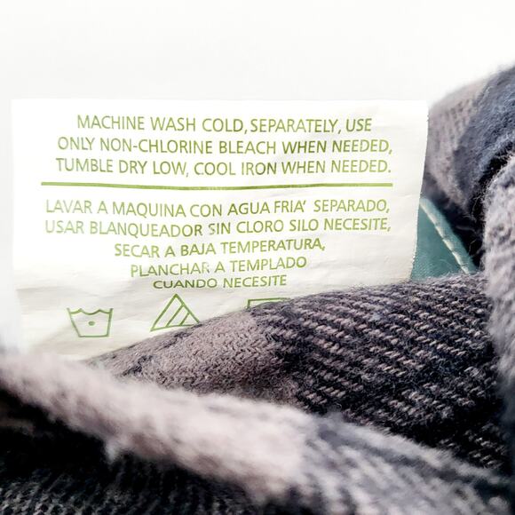 Field & Stream Charcoal Gray Black 100% Cotton Flannel Shacket Shirt Jacket Sz M - Picture 7 of 7